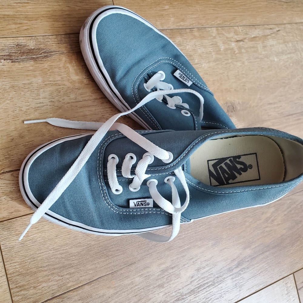 Never worn VANS Old Skool 751505 Low Canvas Skate Shoes Blue Mens 5.5 Womens 7 - Picture 5 of 8